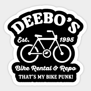 Deebo's Bike Rental and Repo Sticker